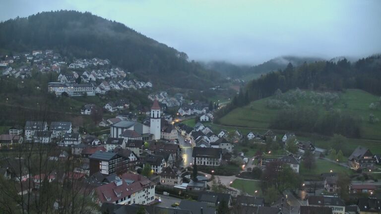 Dieses Bild zeigt eine Webcam-Aufnahme von Ottenhöfen, aufgenommen am Sonntag, den 12.04.2026 um 20:20 Uhr