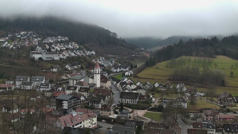 Dieses Bild zeigt eine Webcam-Aufnahme von Ottenhöfen, aufgenommen am Samstag, den 14.02.2026 um 15:00 Uhr