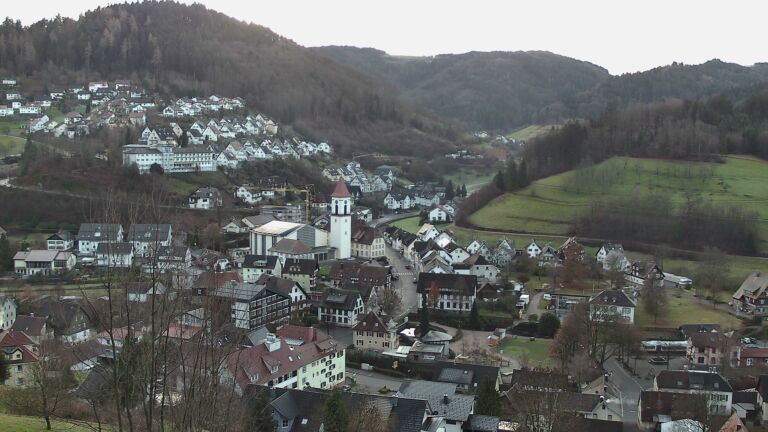 Dieses Bild zeigt eine Webcam-Aufnahme von Ottenhöfen, aufgenommen am Mittwoch, den 17.12.2025 um 09:00 Uhr