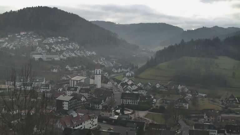 Dieses Bild zeigt eine Webcam-Aufnahme von Ottenhöfen, aufgenommen am Sonntag, den 01.02.2026 um 09:30 Uhr