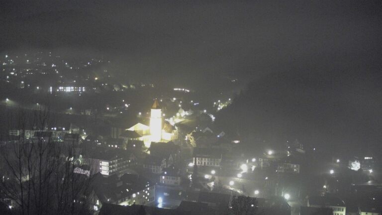 Dieses Bild zeigt eine Webcam-Aufnahme von Ottenhöfen, aufgenommen am Dienstag, den 27.01.2026 um 21:00 Uhr