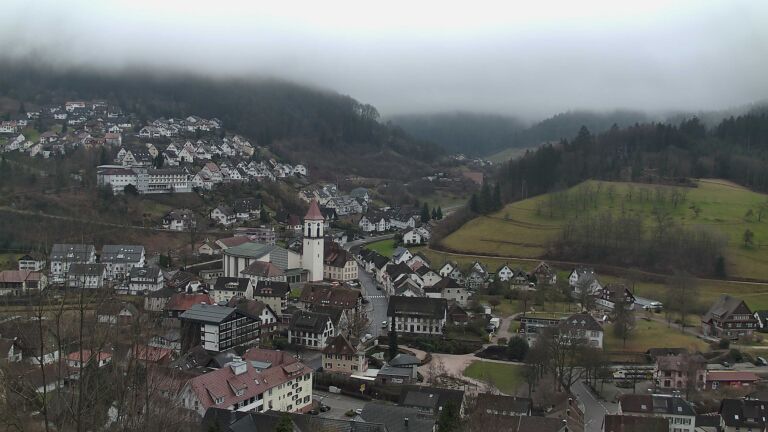 Dieses Bild zeigt eine Webcam-Aufnahme von Ottenhöfen, aufgenommen am Samstag, den 14.02.2026 um 15:10 Uhr