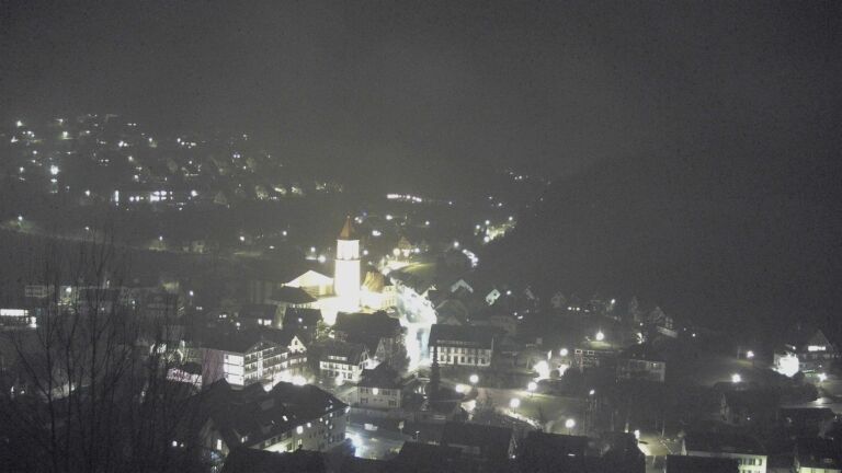 Dieses Bild zeigt eine Webcam-Aufnahme von Ottenhöfen, aufgenommen am Samstag, den 28.03.2026 um 21:00 Uhr