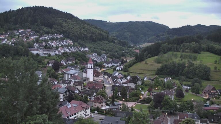 Dieses Bild zeigt eine Webcam-Aufnahme von Ottenhöfen, aufgenommen am Freitag, den 12.06.2026 um 21:30 Uhr