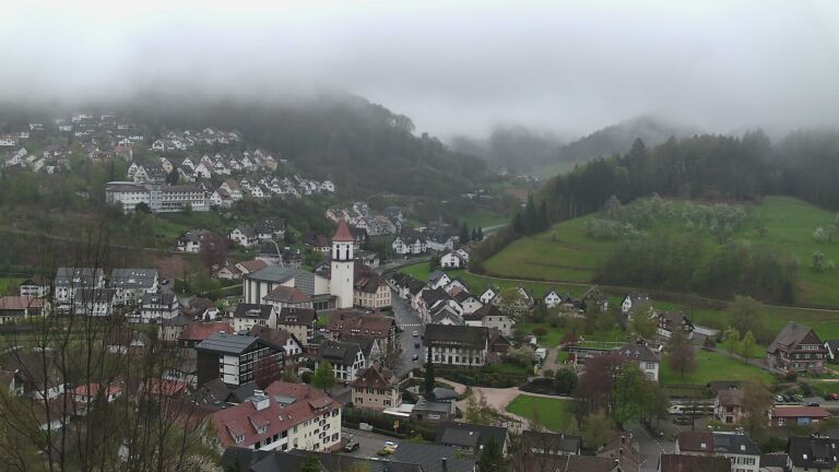 Dieses Bild zeigt eine Webcam-Aufnahme von Ottenhöfen, aufgenommen am Montag, den 13.04.2026 um 08:40 Uhr