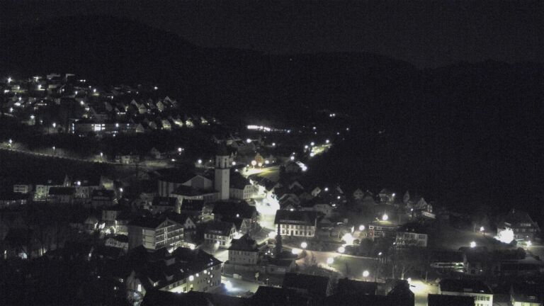 Dieses Bild zeigt eine Webcam-Aufnahme von Ottenhöfen, aufgenommen am Donnerstag, den 12.03.2026 um 23:30 Uhr