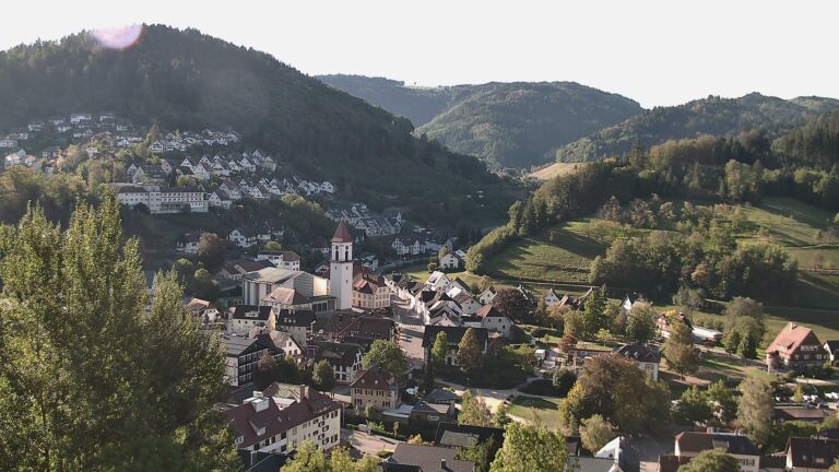 Dieses Bild zeigt eine Webcam-Aufnahme von Ottenhöfen, aufgenommen am Sonntag, den 27.09.2026 um 09:40 Uhr