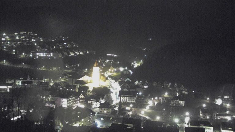 Dieses Bild zeigt eine Webcam-Aufnahme von Ottenhöfen, aufgenommen am Donnerstag, den 12.02.2026 um 20:10 Uhr