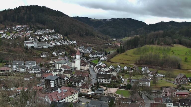 Dieses Bild zeigt eine Webcam-Aufnahme von Ottenhöfen, aufgenommen am Montag, den 23.02.2026 um 11:50 Uhr