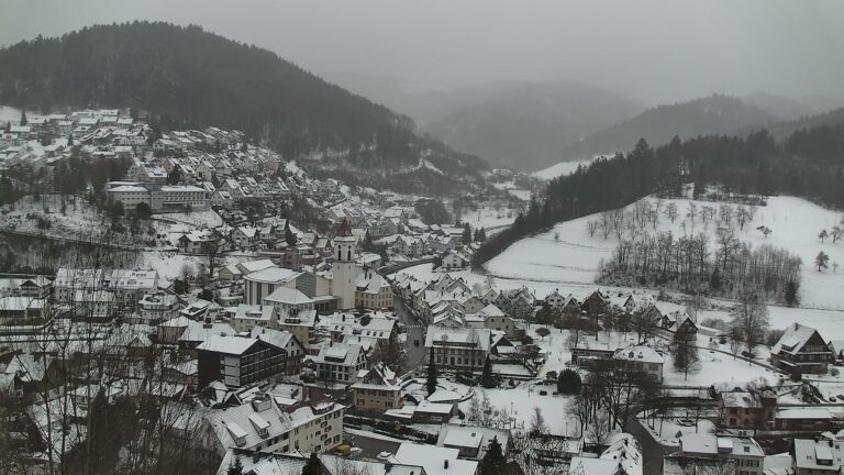 Dieses Bild zeigt eine Webcam-Aufnahme von Ottenhöfen, aufgenommen am Donnerstag, den 08.01.2026 um 12:30 Uhr