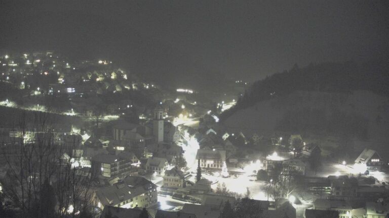 Dieses Bild zeigt eine Webcam-Aufnahme von Ottenhöfen, aufgenommen am Dienstag, den 06.01.2026 um 23:00 Uhr