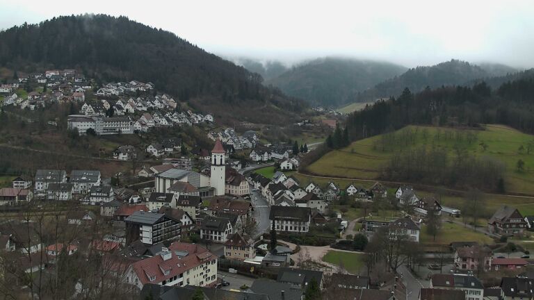 Dieses Bild zeigt eine Webcam-Aufnahme von Ottenhöfen, aufgenommen am Freitag, den 20.02.2026 um 14:20 Uhr