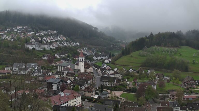 Dieses Bild zeigt eine Webcam-Aufnahme von Ottenhöfen, aufgenommen am Dienstag, den 14.04.2026 um 08:10 Uhr