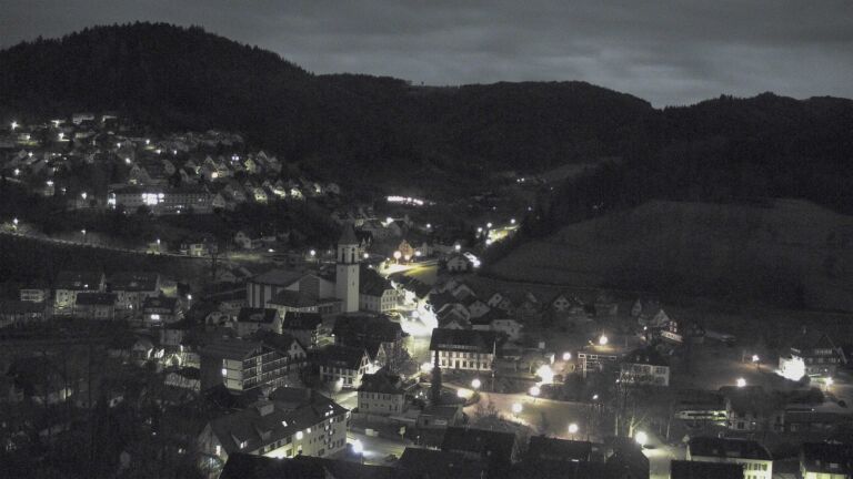 Dieses Bild zeigt eine Webcam-Aufnahme von Ottenhöfen, aufgenommen am Montag, den 02.02.2026 um 01:00 Uhr