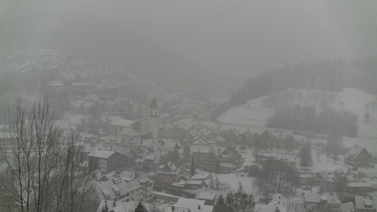 Dieses Bild zeigt eine Webcam-Aufnahme von Ottenhöfen, aufgenommen am Samstag, den 10.01.2026 um 12:30 Uhr