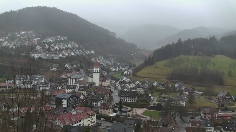 Dieses Bild zeigt eine Webcam-Aufnahme von Ottenhöfen, aufgenommen am Montag, den 23.02.2026 um 08:00 Uhr