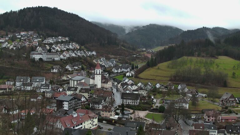 Dieses Bild zeigt eine Webcam-Aufnahme von Ottenhöfen, aufgenommen am Samstag, den 21.02.2026 um 14:20 Uhr