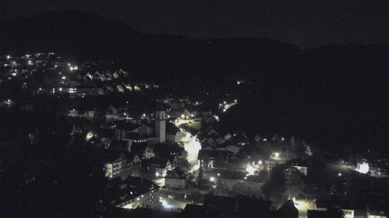 Dieses Bild zeigt eine Webcam-Aufnahme von Ottenhöfen, aufgenommen am Mittwoch, den 14.10.2026 um 23:30 Uhr