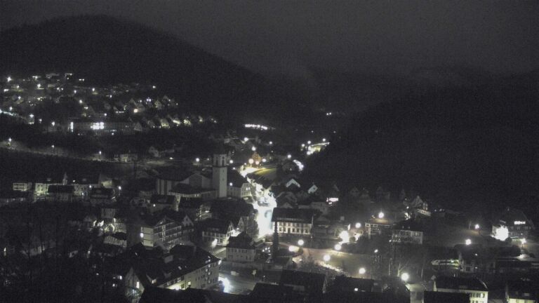 Dieses Bild zeigt eine Webcam-Aufnahme von Ottenhöfen, aufgenommen am Mittwoch, den 28.01.2026 um 23:00 Uhr