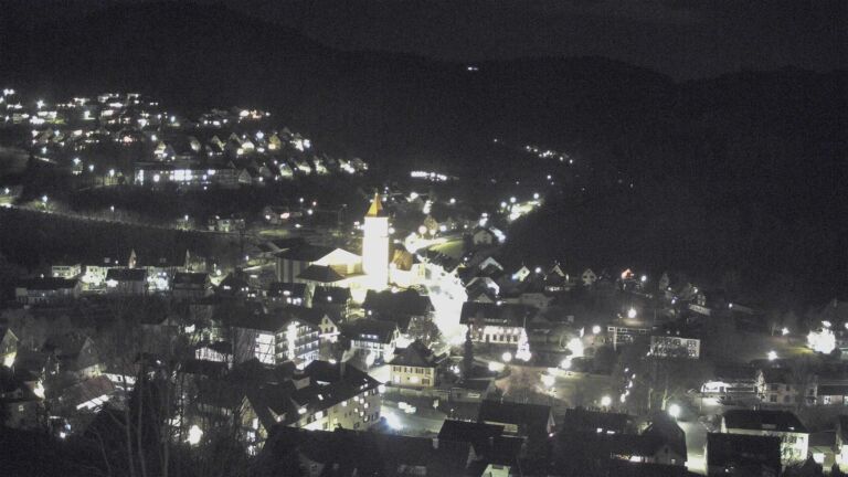 Dieses Bild zeigt eine Webcam-Aufnahme von Ottenhöfen, aufgenommen am Mittwoch, den 17.12.2025 um 20:00 Uhr