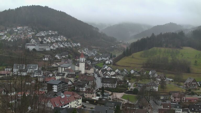 Dieses Bild zeigt eine Webcam-Aufnahme von Ottenhöfen, aufgenommen am Samstag, den 21.02.2026 um 12:20 Uhr