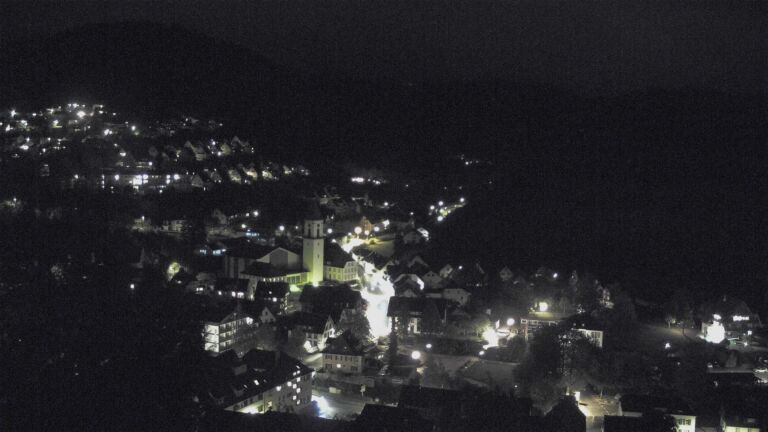 Dieses Bild zeigt eine Webcam-Aufnahme von Ottenhöfen, aufgenommen am Mittwoch, den 21.10.2026 um 22:00 Uhr