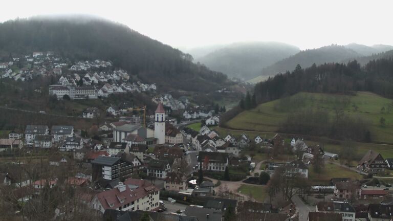 Dieses Bild zeigt eine Webcam-Aufnahme von Ottenhöfen, aufgenommen am Dienstag, den 23.12.2025 um 09:10 Uhr