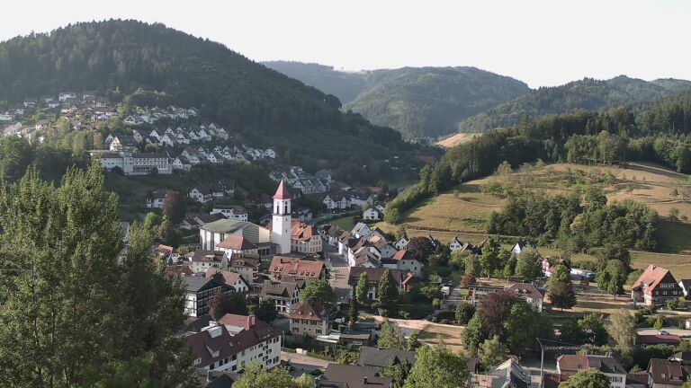 Dieses Bild zeigt eine Webcam-Aufnahme von Ottenhöfen, aufgenommen am Sonntag, den 02.08.2026 um 08:10 Uhr