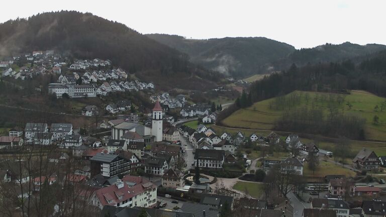 Dieses Bild zeigt eine Webcam-Aufnahme von Ottenhöfen, aufgenommen am Samstag, den 07.02.2026 um 08:10 Uhr