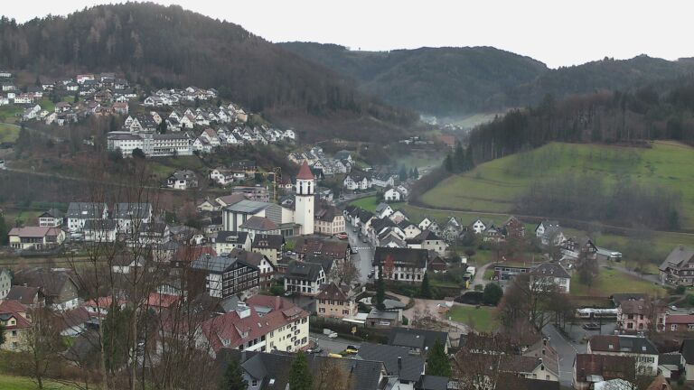 Dieses Bild zeigt eine Webcam-Aufnahme von Ottenhöfen, aufgenommen am Samstag, den 20.12.2025 um 09:10 Uhr