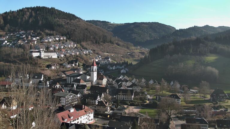 Dieses Bild zeigt eine Webcam-Aufnahme von Ottenhöfen, aufgenommen am Mittwoch, den 25.02.2026 um 16:10 Uhr