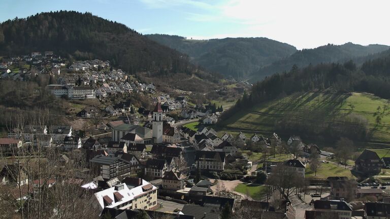 Dieses Bild zeigt eine Webcam-Aufnahme von Ottenhöfen, aufgenommen am Donnerstag, den 26.02.2026 um 14:10 Uhr