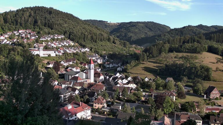Dieses Bild zeigt eine Webcam-Aufnahme von Ottenhöfen, aufgenommen am Sonntag, den 12.07.2026 um 19:50 Uhr