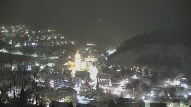 Dieses Bild zeigt eine Webcam-Aufnahme von Ottenhöfen, aufgenommen am Mittwoch, den 07.01.2026 um 20:00 Uhr