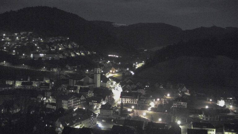 Dieses Bild zeigt eine Webcam-Aufnahme von Ottenhöfen, aufgenommen am Donnerstag, den 29.01.2026 um 23:30 Uhr