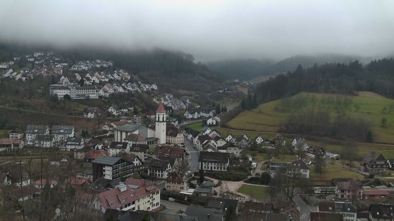 Dieses Bild zeigt eine Webcam-Aufnahme von Ottenhöfen, aufgenommen am Samstag, den 14.02.2026 um 15:40 Uhr