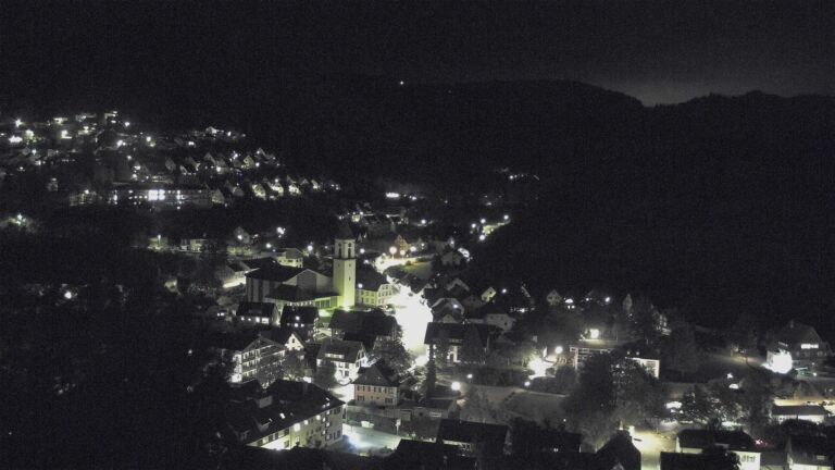 Dieses Bild zeigt eine Webcam-Aufnahme von Ottenhöfen, aufgenommen am Freitag, den 09.10.2026 um 21:00 Uhr