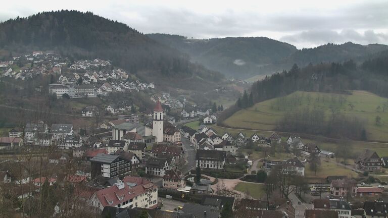 Dieses Bild zeigt eine Webcam-Aufnahme von Ottenhöfen, aufgenommen am Sonntag, den 01.02.2026 um 10:40 Uhr