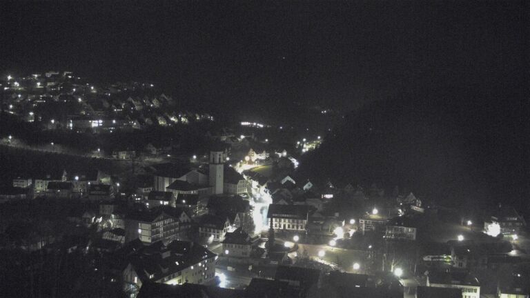 Dieses Bild zeigt eine Webcam-Aufnahme von Ottenhöfen, aufgenommen am Sonntag, den 15.02.2026 um 23:00 Uhr