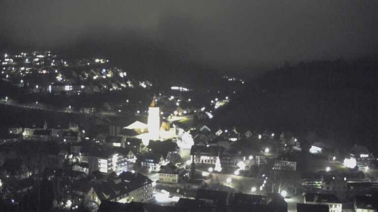 Dieses Bild zeigt eine Webcam-Aufnahme von Ottenhöfen, aufgenommen am Montag, den 22.12.2025 um 22:30 Uhr