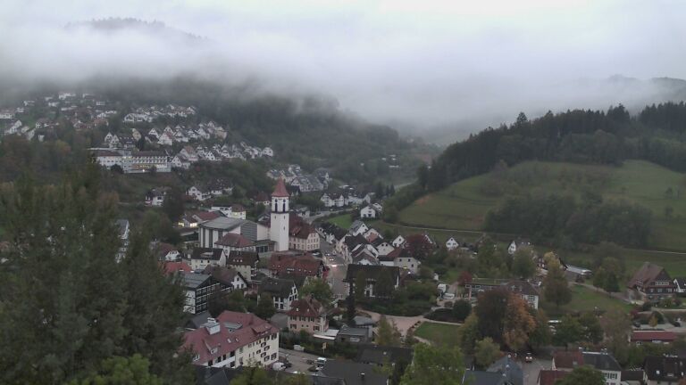 Dieses Bild zeigt eine Webcam-Aufnahme von Ottenhöfen, aufgenommen am Montag, den 19.10.2026 um 07:40 Uhr