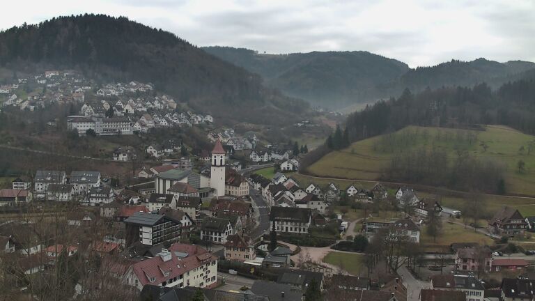 Dieses Bild zeigt eine Webcam-Aufnahme von Ottenhöfen, aufgenommen am Montag, den 09.02.2026 um 12:20 Uhr