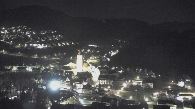 Dieses Bild zeigt eine Webcam-Aufnahme von Ottenhöfen, aufgenommen am Montag, den 09.02.2026 um 19:10 Uhr