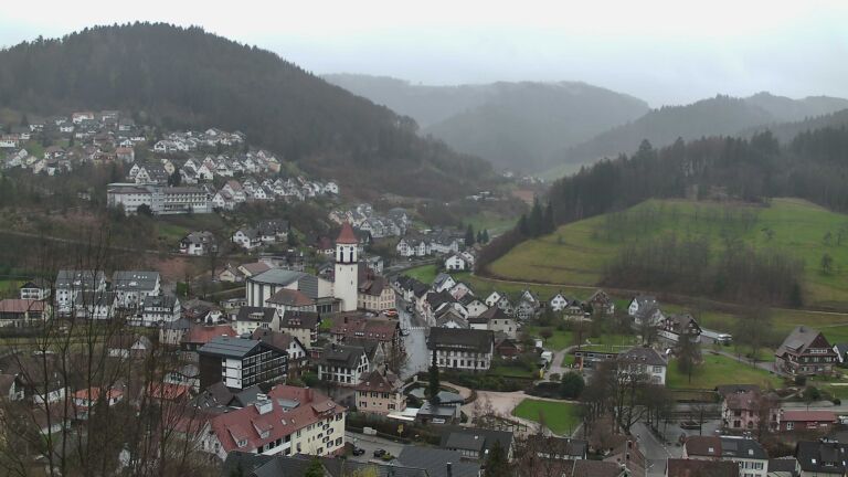 Dieses Bild zeigt eine Webcam-Aufnahme von Ottenhöfen, aufgenommen am Samstag, den 14.03.2026 um 07:50 Uhr