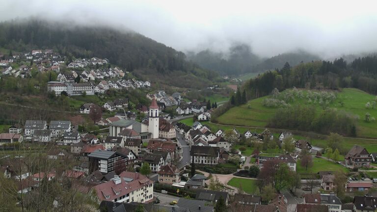 Dieses Bild zeigt eine Webcam-Aufnahme von Ottenhöfen, aufgenommen am Montag, den 13.04.2026 um 11:50 Uhr