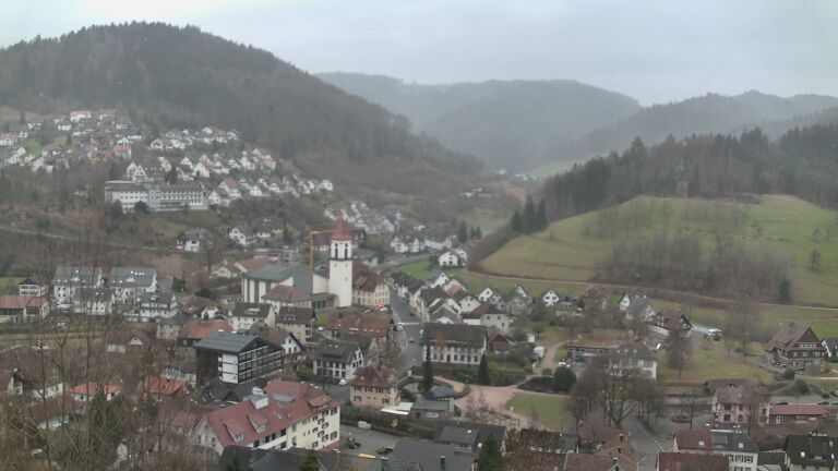 Dieses Bild zeigt eine Webcam-Aufnahme von Ottenhöfen, aufgenommen am Mittwoch, den 24.12.2025 um 11:50 Uhr