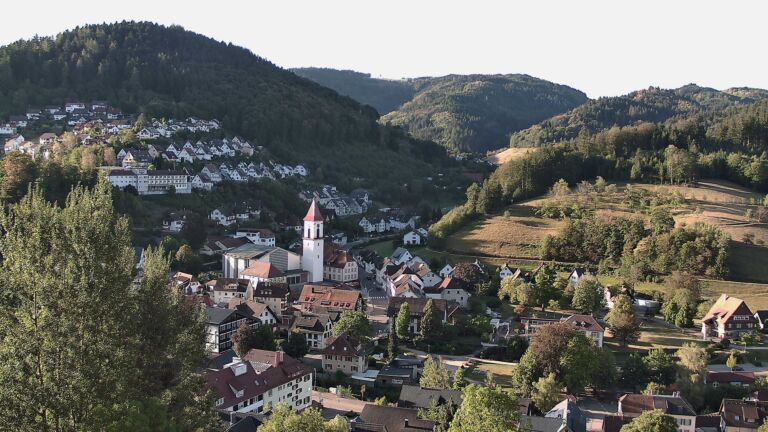 Dieses Bild zeigt eine Webcam-Aufnahme von Ottenhöfen, aufgenommen am Samstag, den 29.08.2026 um 08:10 Uhr