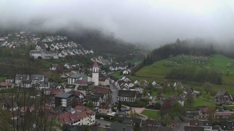 Dieses Bild zeigt eine Webcam-Aufnahme von Ottenhöfen, aufgenommen am Montag, den 13.04.2026 um 08:20 Uhr