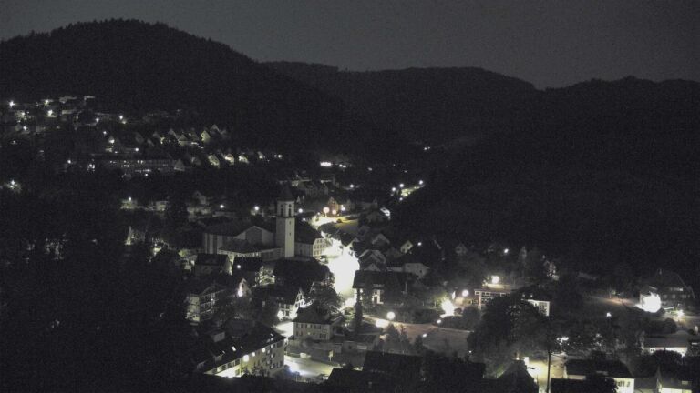 Dieses Bild zeigt eine Webcam-Aufnahme von Ottenhöfen, aufgenommen am Montag, den 03.08.2026 um 01:30 Uhr