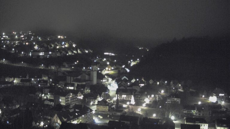 Dieses Bild zeigt eine Webcam-Aufnahme von Ottenhöfen, aufgenommen am Montag, den 22.12.2025 um 23:00 Uhr